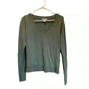 Athleta Sunrise Green Crew Neck V Neck